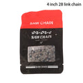 Chainsaw Chain 4–16 Inch Metal Link Replacement Blade Chainsaw Chain Nixie 4inch 28 link chain