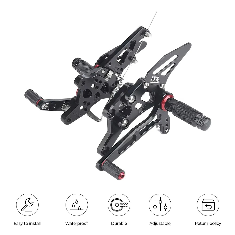 CNC Rearsets Foot Pegs for Yamaha R3 R25 MT-03 MT-25 2014–2020 Motorcycle Rearsets Nixie