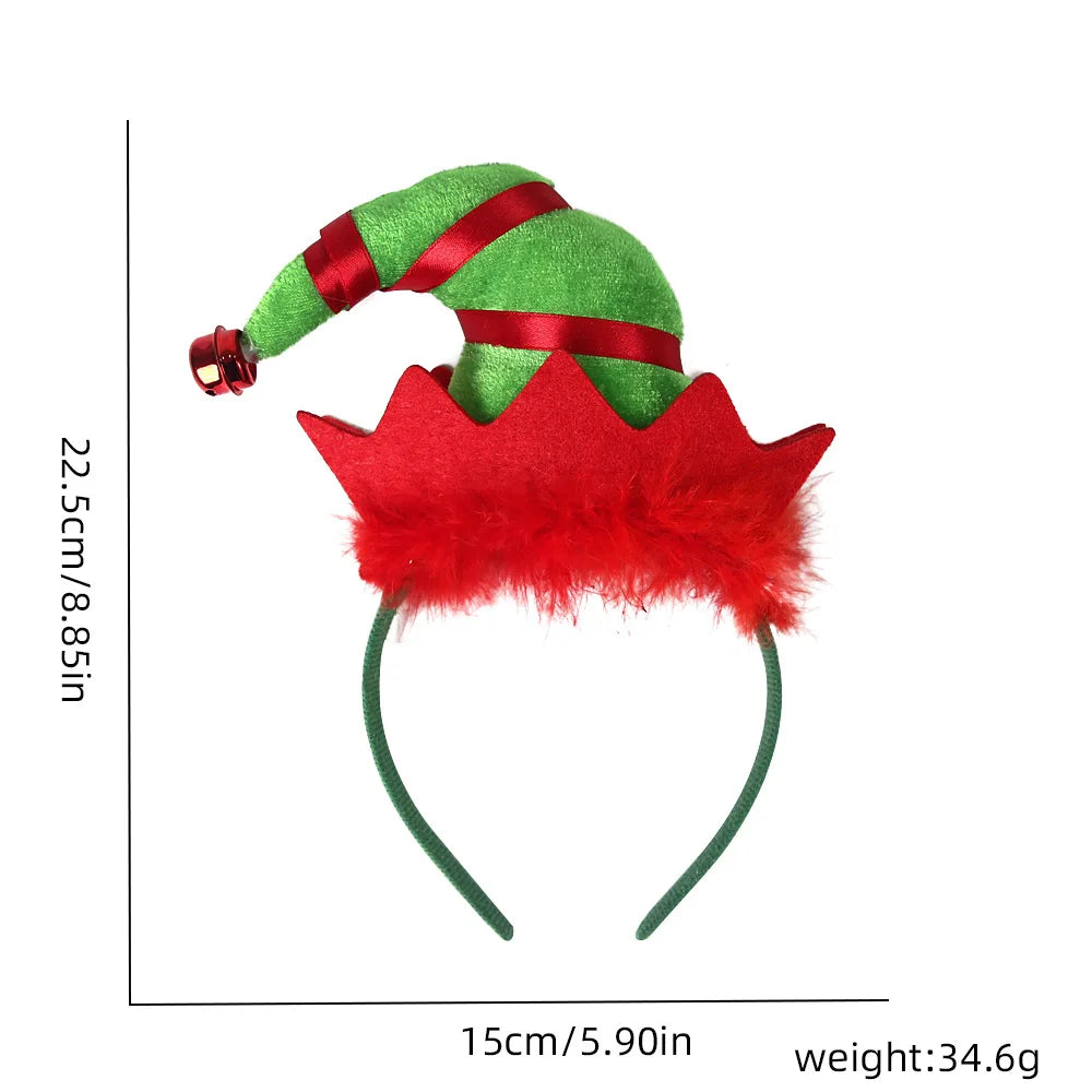 Cute Santa Claus Christmas Headband – Funny Xmas Hair Accessory