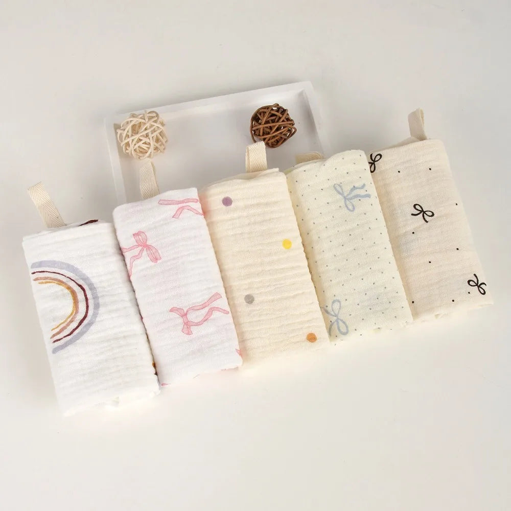 4-Layer Cotton Baby Washcloths – Soft Gauze Burp Cloths 3-5 Pack Baby Washcloths Nixie 32