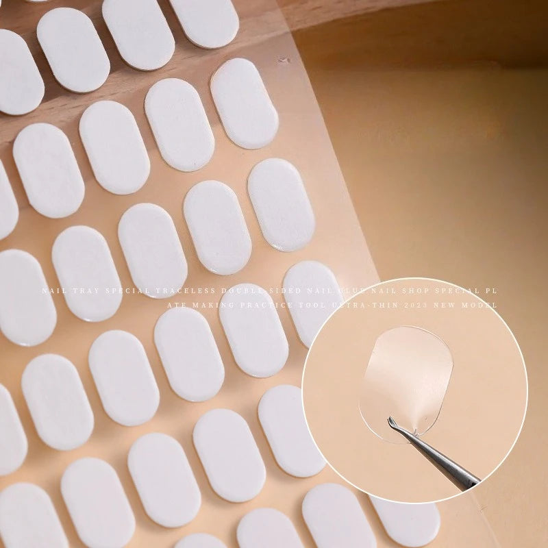 100Pcs Double-Sided Clear Nail Gel Tape – Nail Tip Display Strip Nail Art Tape Nixie