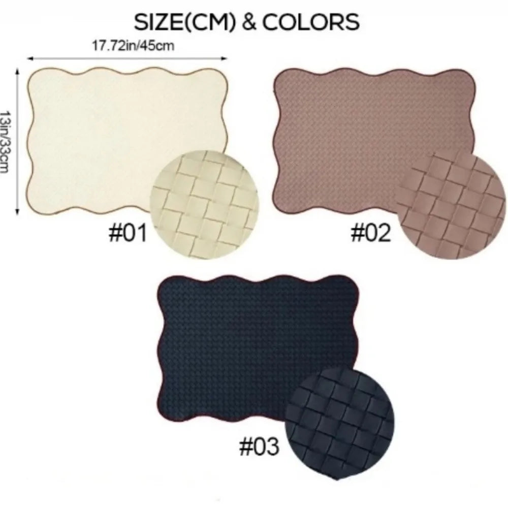 Nordic Waterproof Placemat – Lace Edge, Heat & Oil Resistant Dining Placemat Nixie