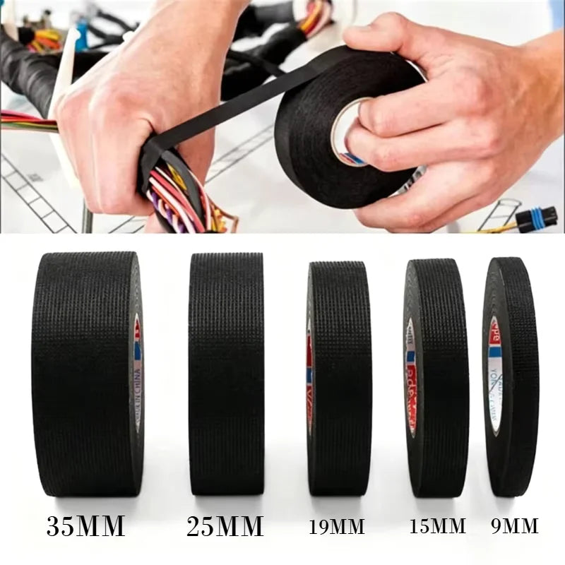 Heat-Resistant Cloth Tape for Automotive Wiring Harness 19/25mm Wiring Harness Tape Nixie 15M 3P 25MM
