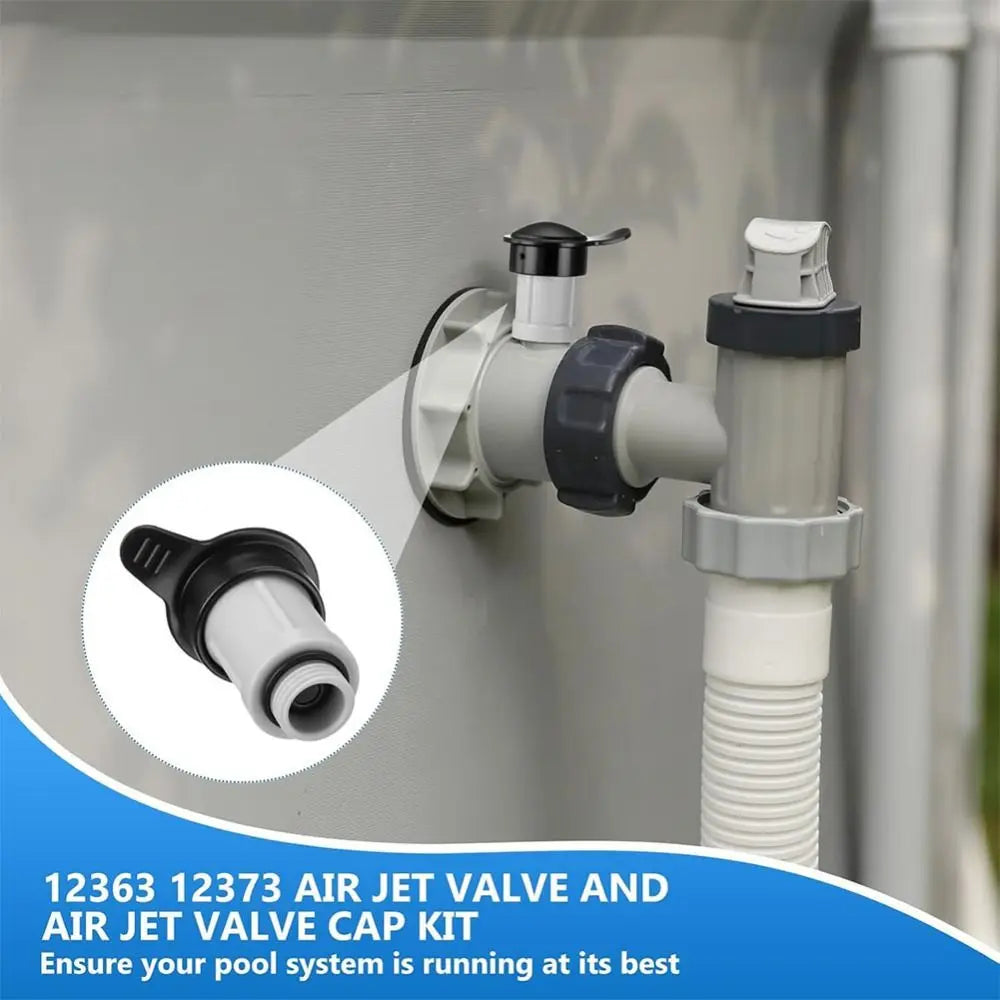 ABS Air Jet Valve & Cap Replacement Set for Above Ground Pools