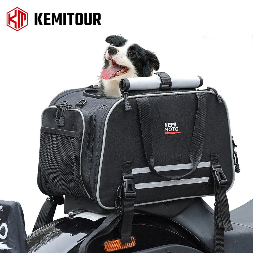 KEMITOUR Motorcycle Pet Carrier Bag 20lbs – Dog & Cat Travel Motorcycle Pet Carrier Nixie