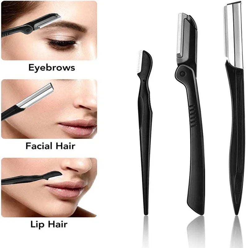 Eyebrow Trimmer Set – Scissors, Tweezers, Razor & Comb Kit