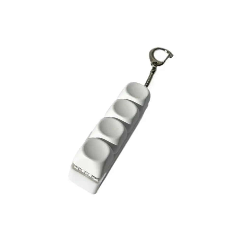 DIY Keyboard Keycap Fidget Keychain Clicker Toy – 4 or 9 Keys Fidget Keychain Toy Nixie