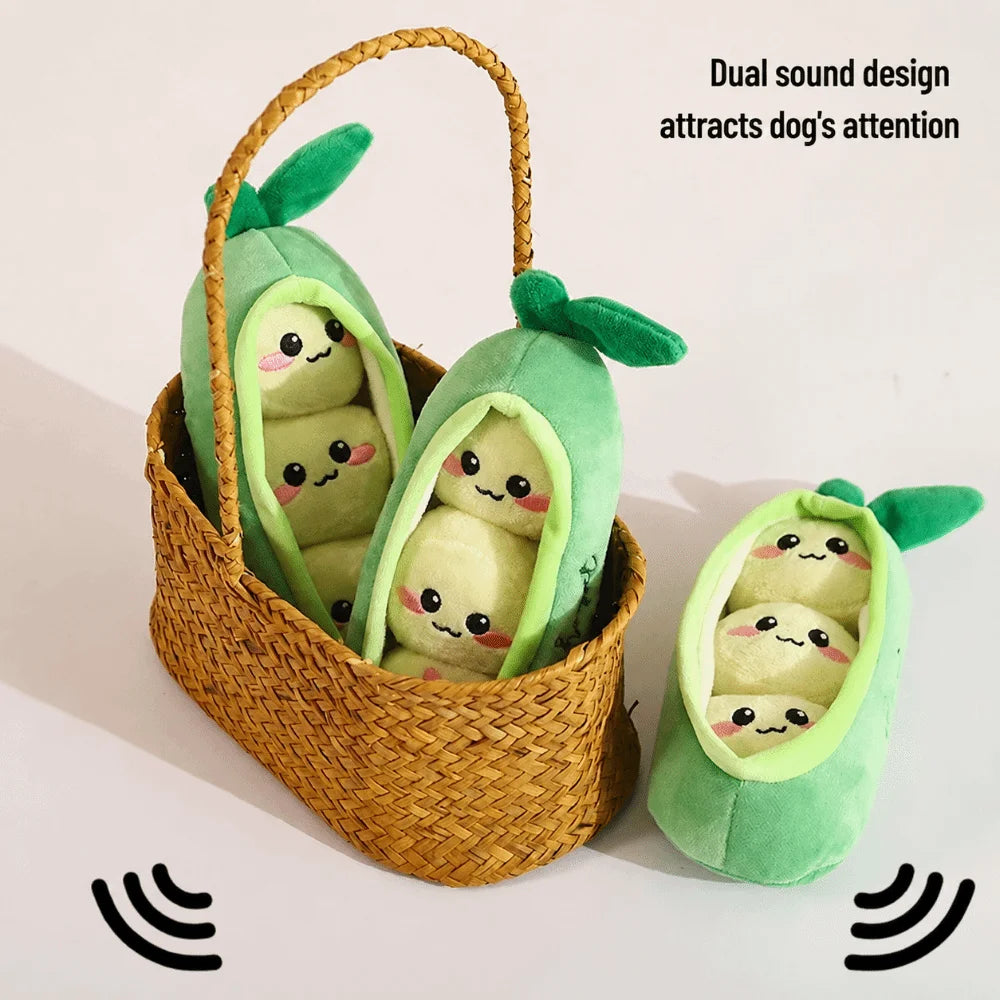 Squeaky Pea Pod Dog Chew Toy – Bite-Resistant & Interactive Dog Chew Toy Nixie
