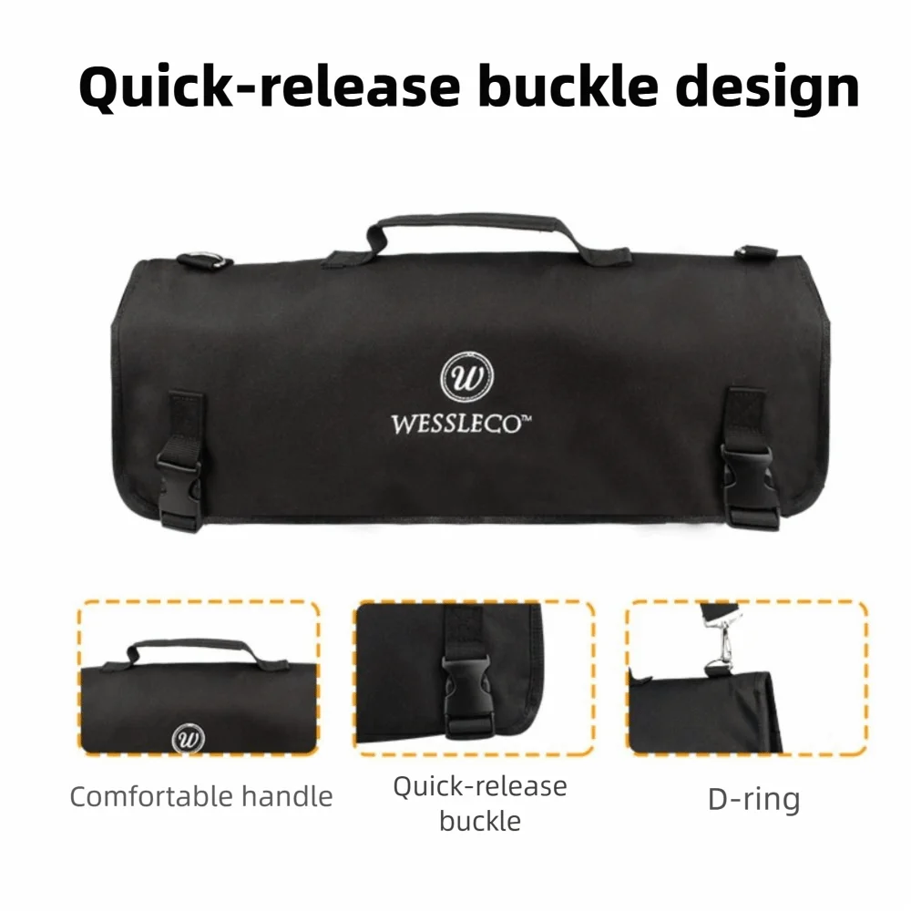 Oxford Chef Knife Roll Bag – Large Capacity & Shoulder Strap