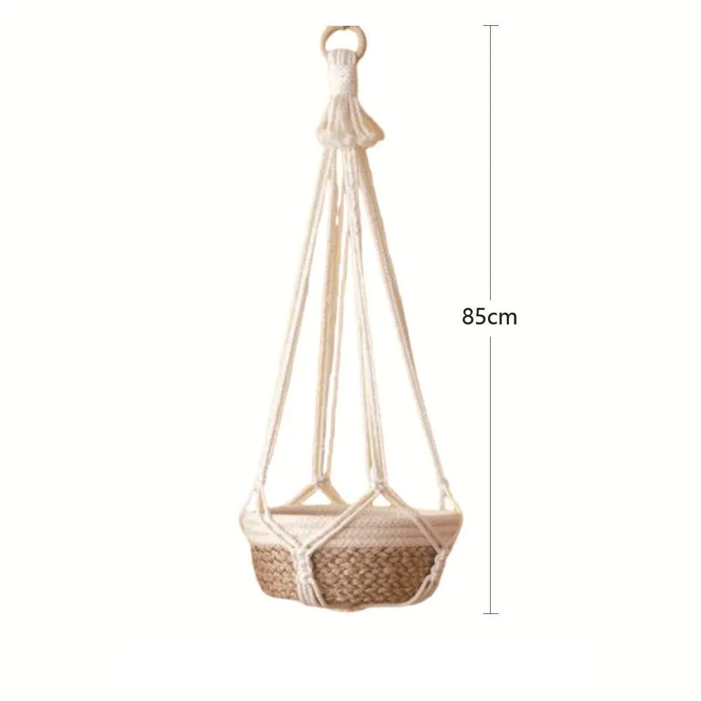 Macrame Plant Hanger Cotton Rope – Indoor & Balcony Décor Macrame Plant Hanger Nixie