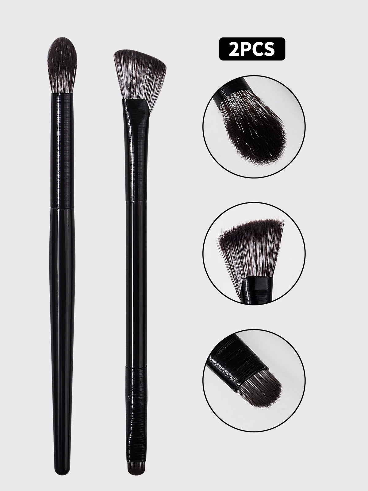 2PCS Eye Makeup Brush Set – Eyeshadow, Eyeliner & Brow Eye Makeup Brushes Nixie