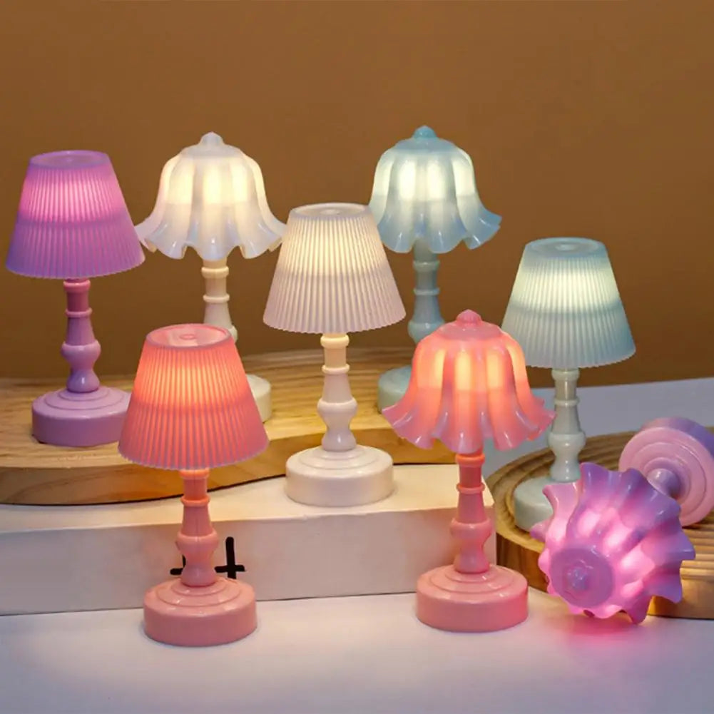 Flower Shape Night Light Touch Control Portable Desk Lamp LED Night Light Nixie