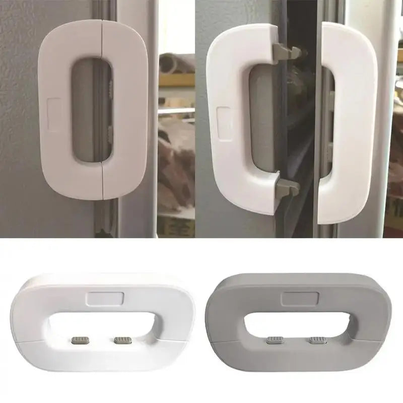 Toddler Safety Fridge Lock – No-Drill Adhesive Cabinet Latch Baby Safety Lock Nixie