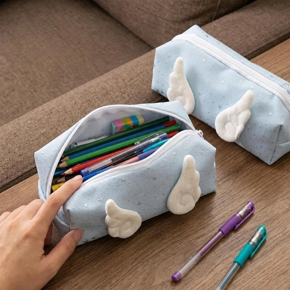 Angel Wing Star Pencil Case – Large Capacity Stationery Pouch Pencil Case Nixie