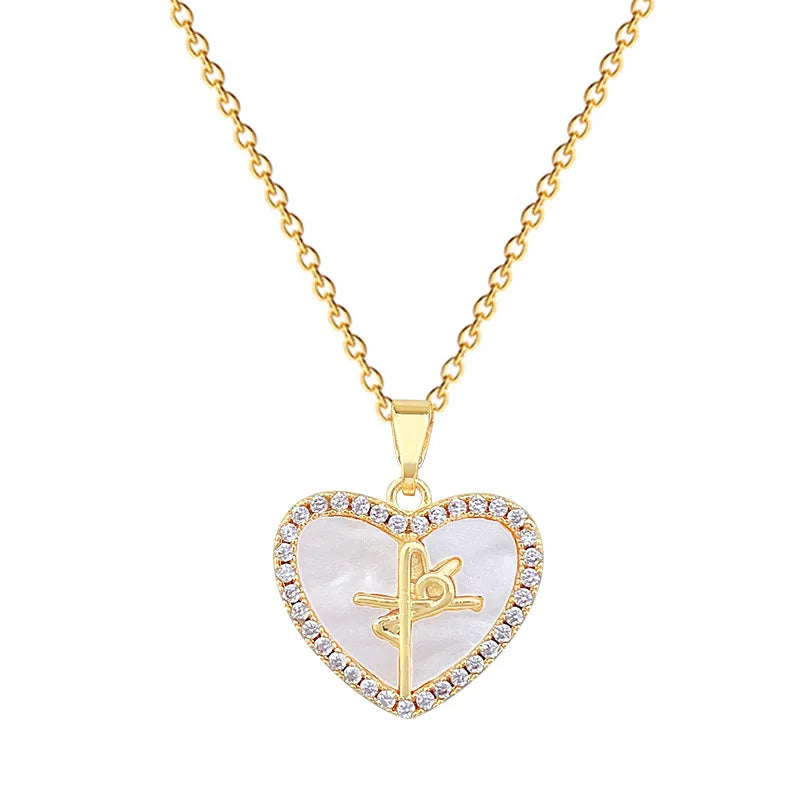 Heart Pendant Necklace – Gold Minimalist Stainless Steel Choker Pendant Necklace Nixie
