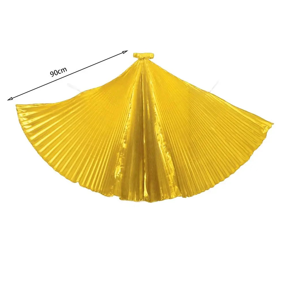 360° Belly Dancing Wings Shimmery Pleated Fairy Cape Cosplay