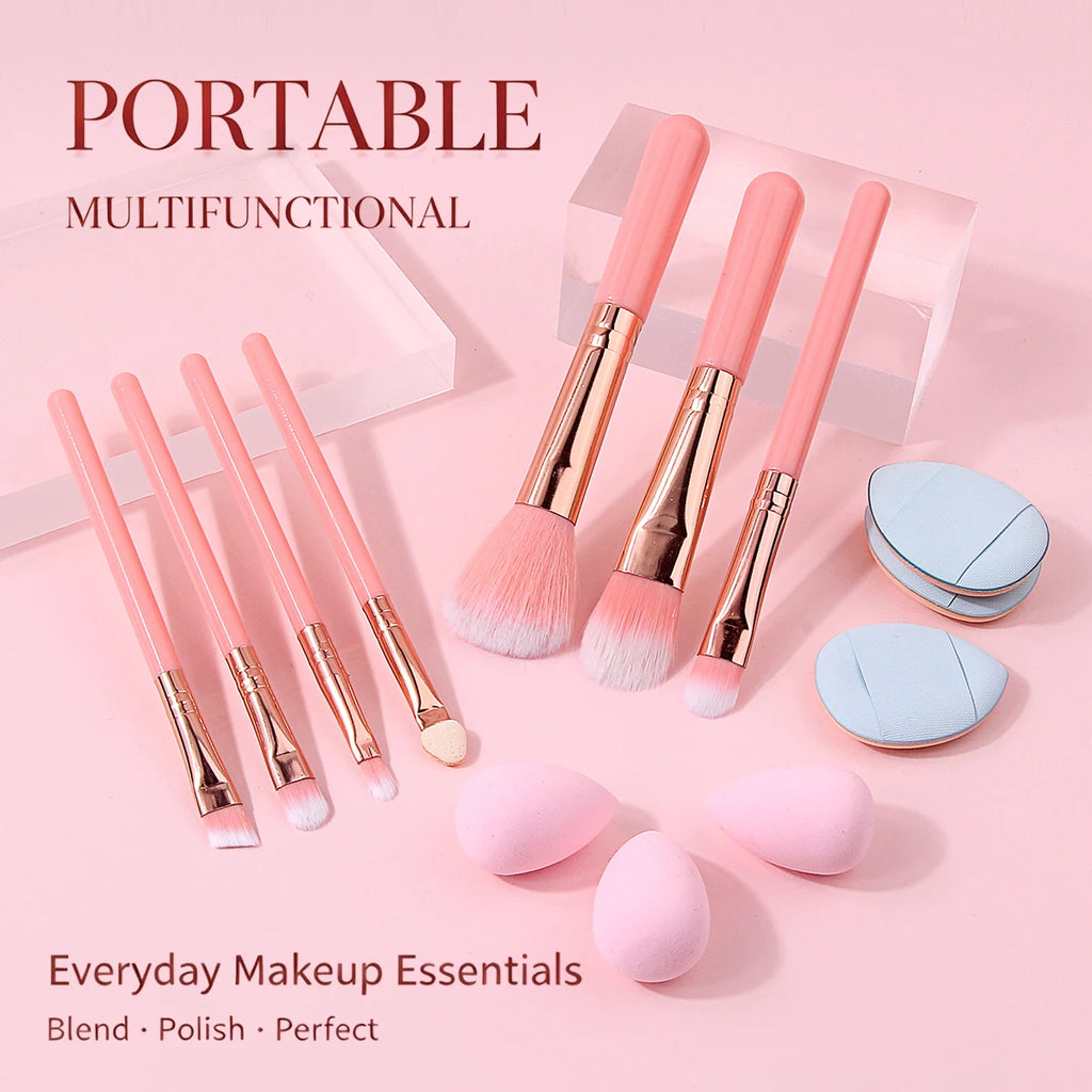 13-Piece Makeup Brush Set with Sponges & Powder Puffs Makeup Brush Set Nixie