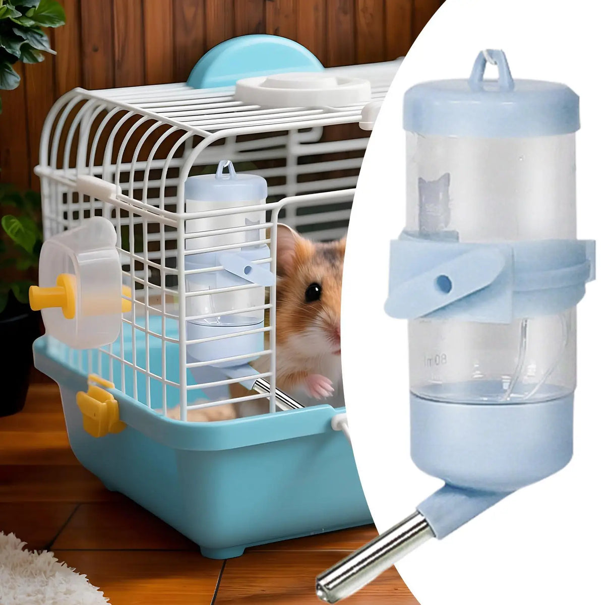Hamster Water Bottle – Leak-Proof Dual-Ball Cage Dispenser Small Animal Water Bottle Nixie