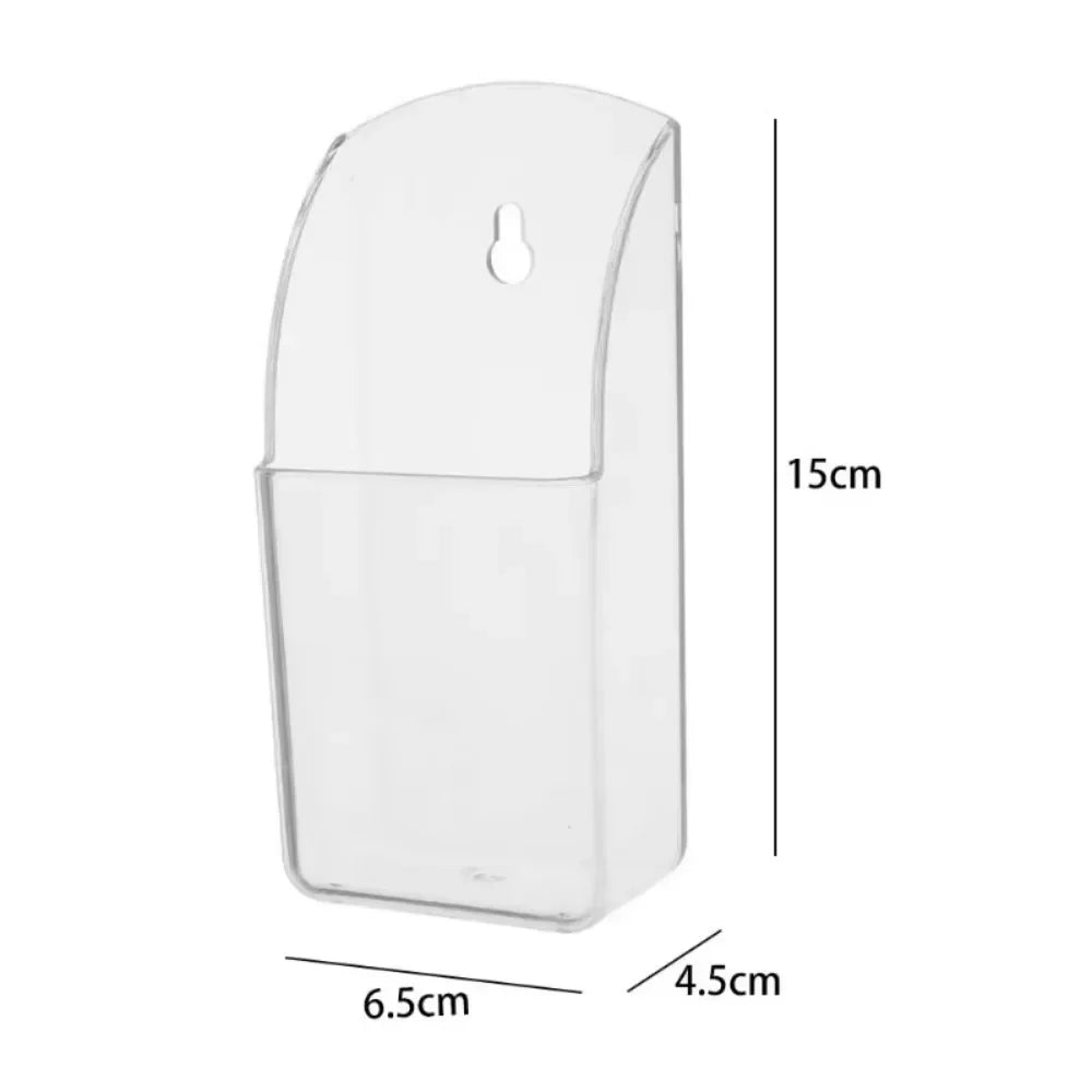 Wall Mount Remote Control Holder Transparent Storage Box Wall Storage Organizer Nixie