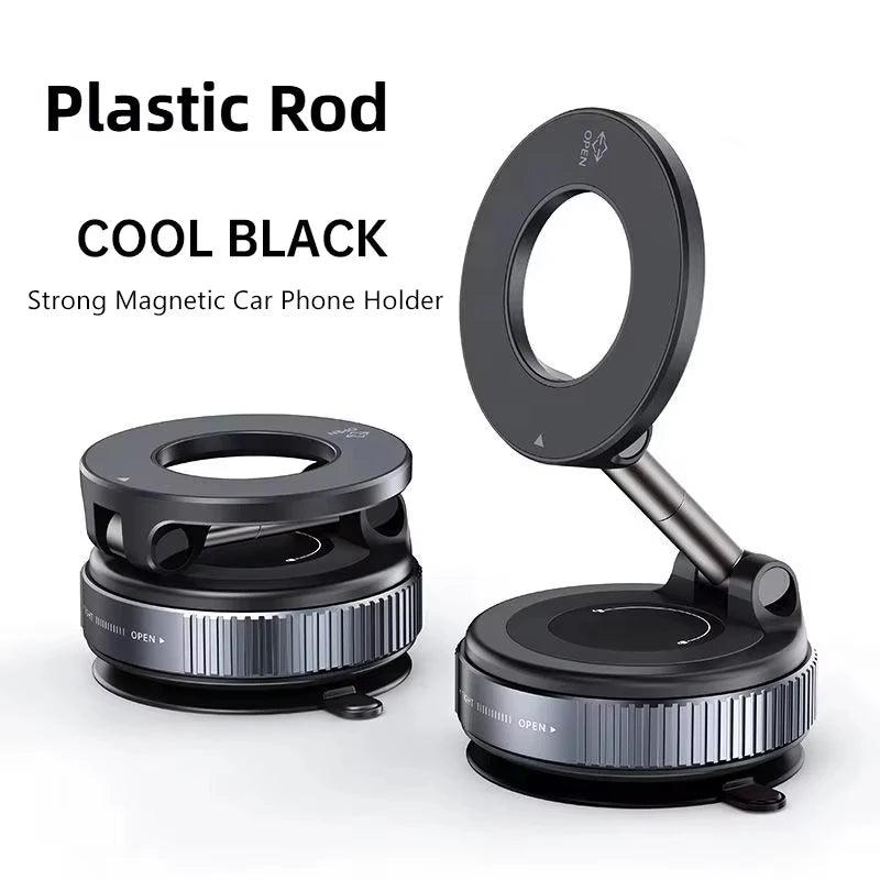 Magnetic Vacuum Car Phone Mount – 360° Adjustable Holder Stand Car Phone Mount Nixie Black