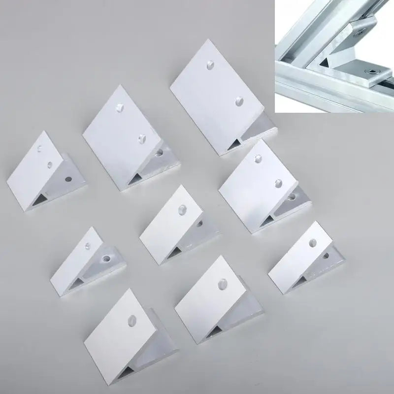 2Pcs 45° Aluminum Corner Bracket for 2020–8080 Extrusion Profiles Aluminum Corner Bracket Nixie