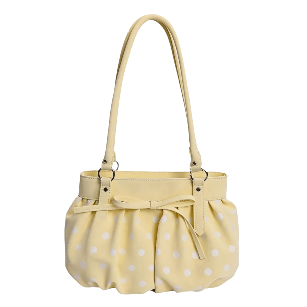 Polka Dot PU Leather Shoulder Tote Bag – Large Capacity Women Shoulder Tote Bag Nixie
