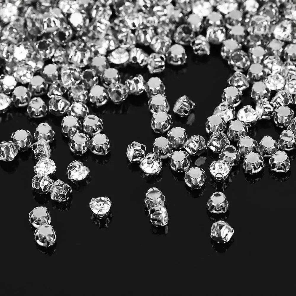 1440pcs 4mm Sew-On Flatback Rhinestones for Sewing & Crafts Sew-On Rhinestones Nixie