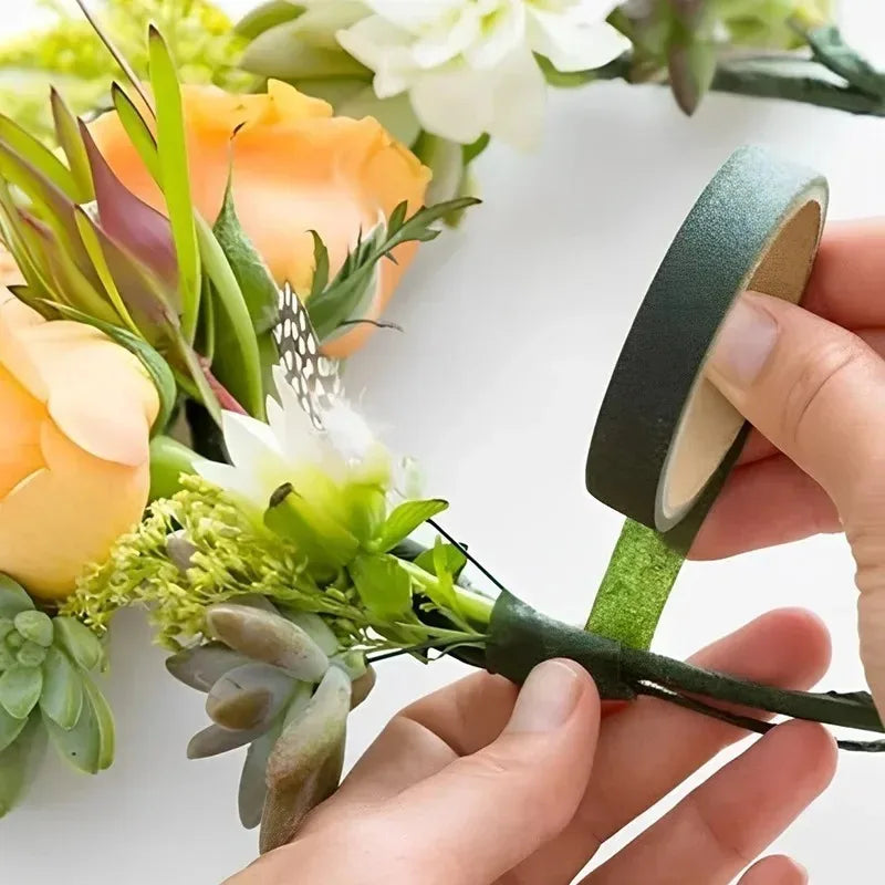 Green Self-Adhesive Floral Tape for DIY Bouquets & Wedding Décor Floral Craft Tape Nixie