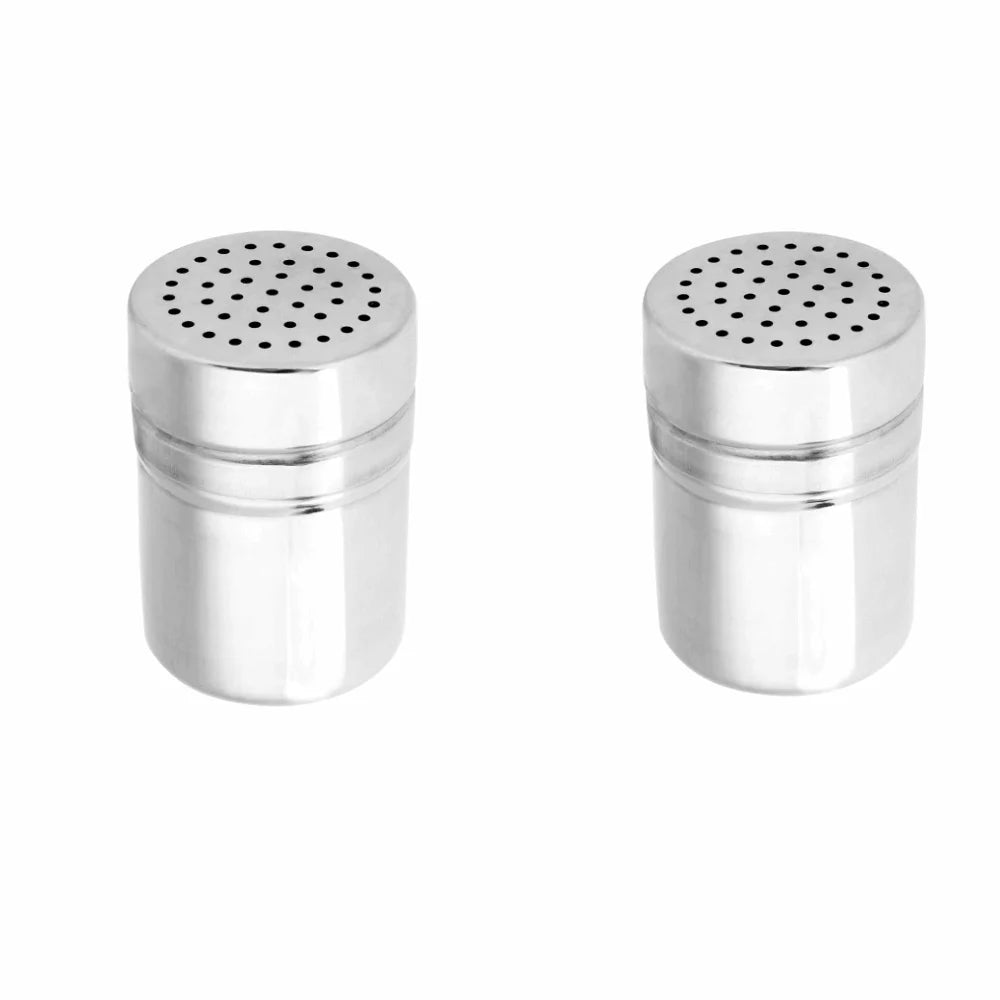 2PCS Stainless Steel Toothpick Holder – Rotating Perforated Lid Toothpick Holder Nixie Silver