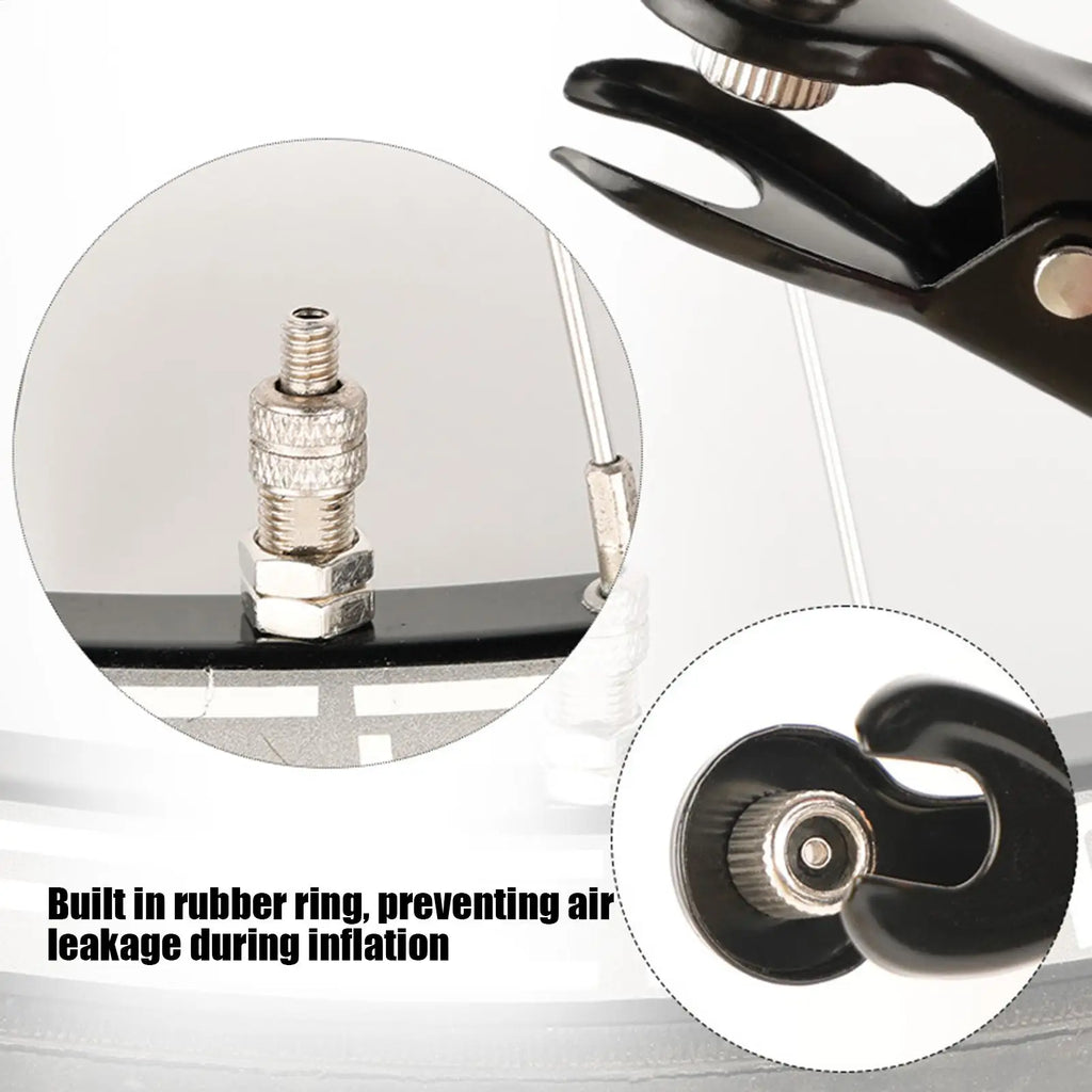 Tire Inflator Air Chuck – Multi-Use Bike Pump Nozzle Adapter Bike Pump Adapter Nixie