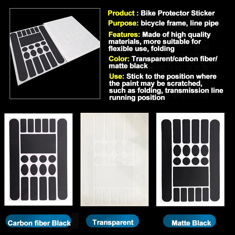 Waterproof Bike Frame Protection Film Stickers – Scratch Guard Bike Frame Protector Nixie