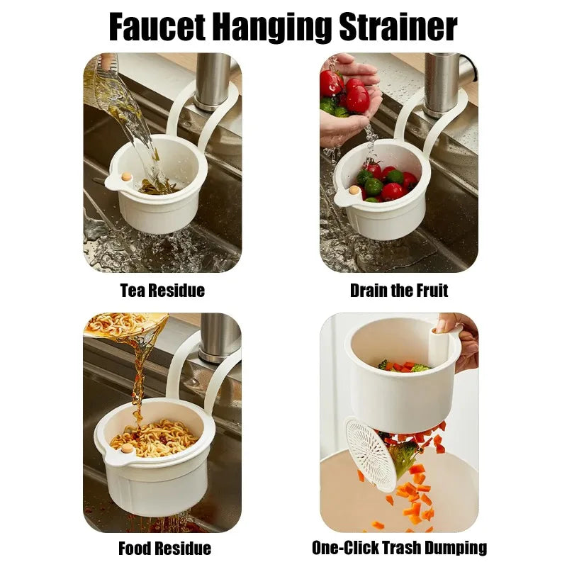 Kitchen Sink Strainer Basket – Faucet Hanging Waste Catcher Sink Strainer Basket Nixie