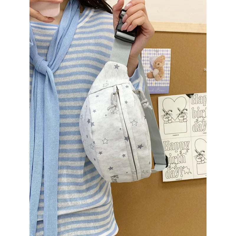 Canvas Crossbody Chest Bag – Casual Zipper Waist & Phone Bag Crossbody Chest Bag Nixie