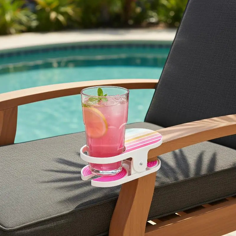 Rainbow Clip-On Armrest Cup Holder for Chair & Patio Armrest Cup Holder Nixie