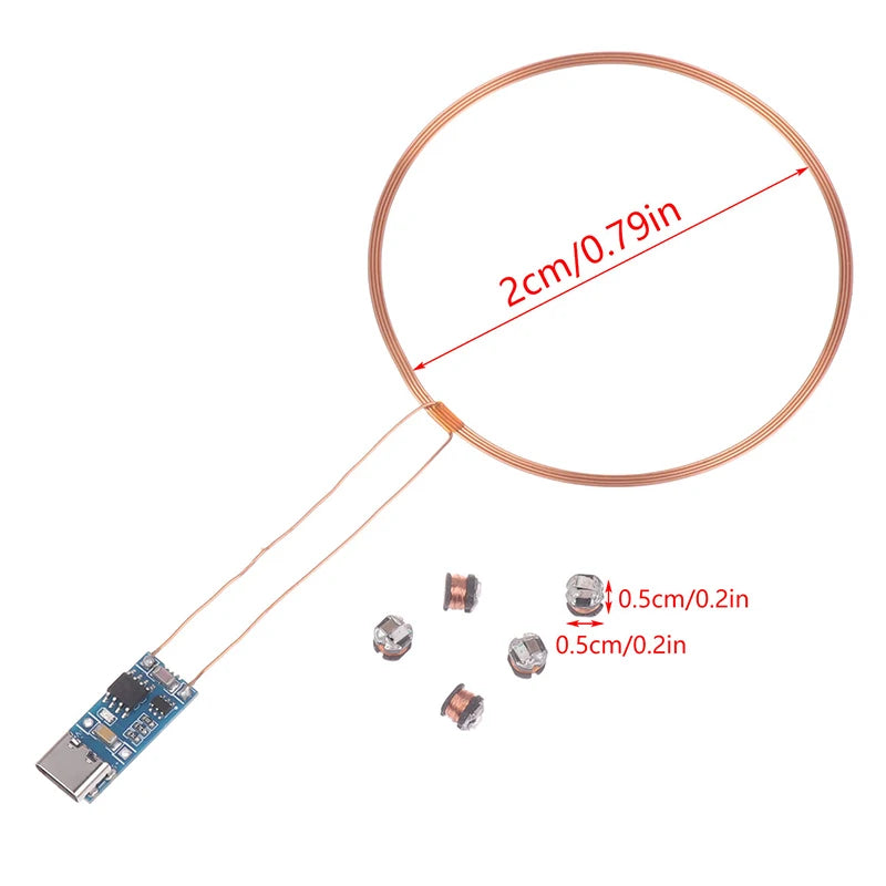 5Pcs DC 5V Wireless Induction LED Lamps for DIY Models & Robots