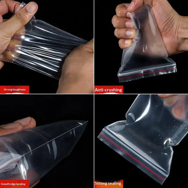 Clear Reclosable Zip Lock Bags 100pcs | Food & Storage Use Resealable Storage Bags Nixie