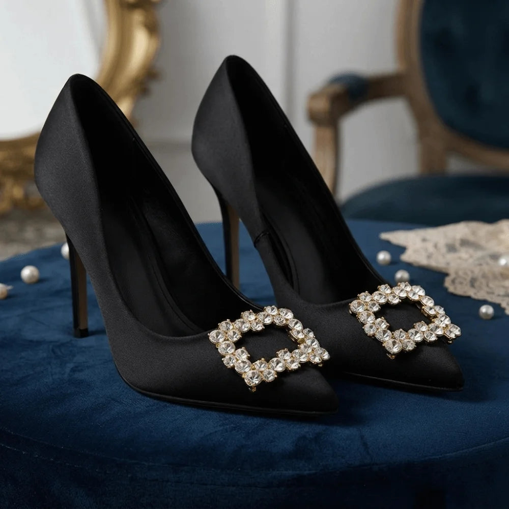 Crystal Rhinestone Shoe Clips – Removable Buckle Charm (2pcs)