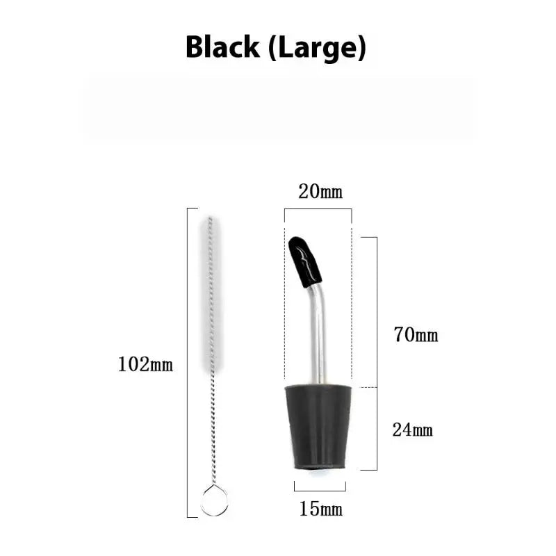 Kettle Extension Nozzle Stainless Steel for Camping & Coffee Kettle Drip Nozzle Nixie L Black