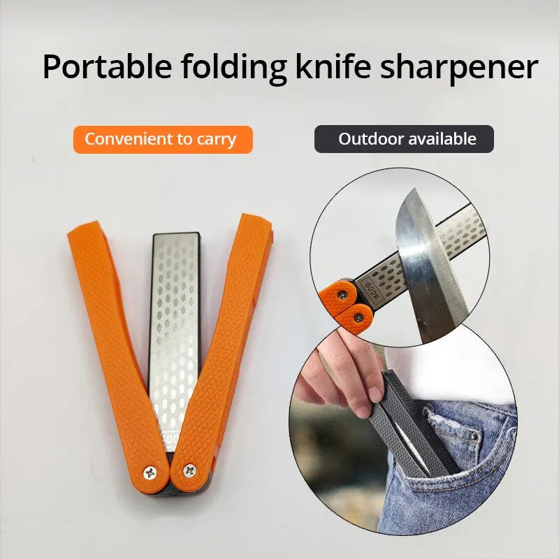 Portable Double-Sided Diamond Knife Sharpening Stone 400/600 Grit Knife Sharpening Stone Nixie