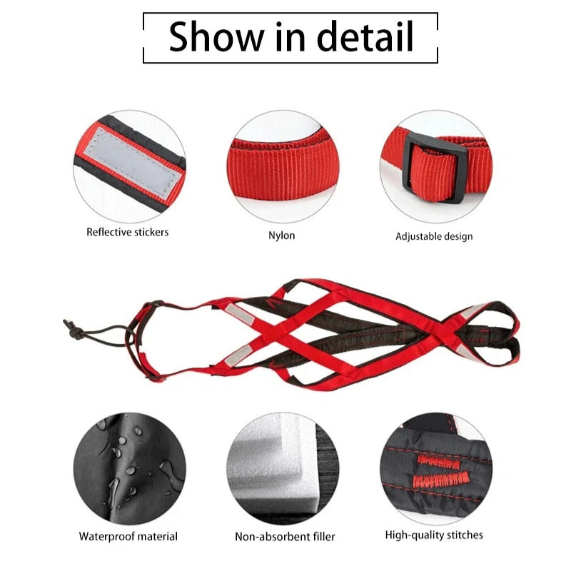 Dog Sled Harness & Weight Training Leash | Husky Scooter Dog Sled Harness Nixie
