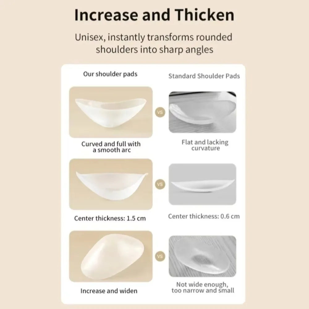 Silicone Self-Adhesive Shoulder Pads – Invisible 3D Enhancer