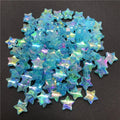 20Pcs Star Acrylic Spacer Beads Rainbow Transparent 11mm DIY Jewelry Acrylic Craft Beads Nixie Blue