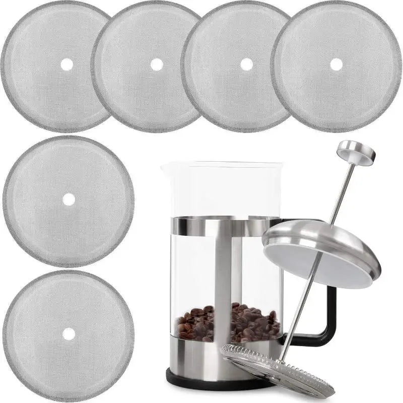 Stainless Steel French Press Filter Screen – Reusable Mesh Coffee Filter Screen Nixie