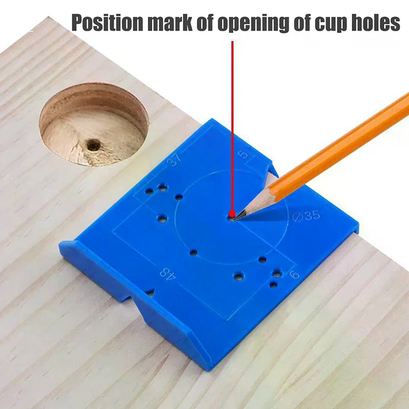 2Pcs Hinge Drilling Locator – Cabinet Door Template Jig Woodworking Drilling Jig Nixie