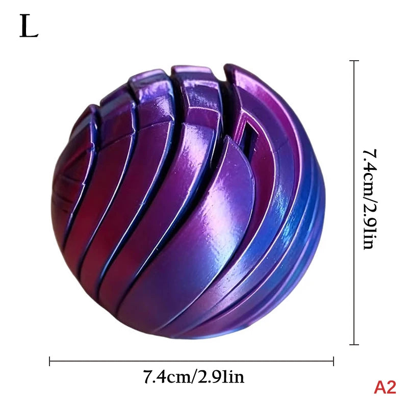 3D Printed Twistsphere Fidget Ball – Rotating Gear Flow Toy Fidget Toy Nixie A2