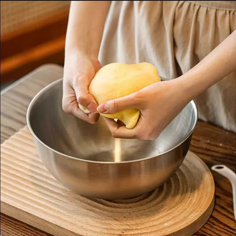 4-Piece Stainless Steel Mixing Bowls Set with Scale Markings Mixing Bowl Set Nixie