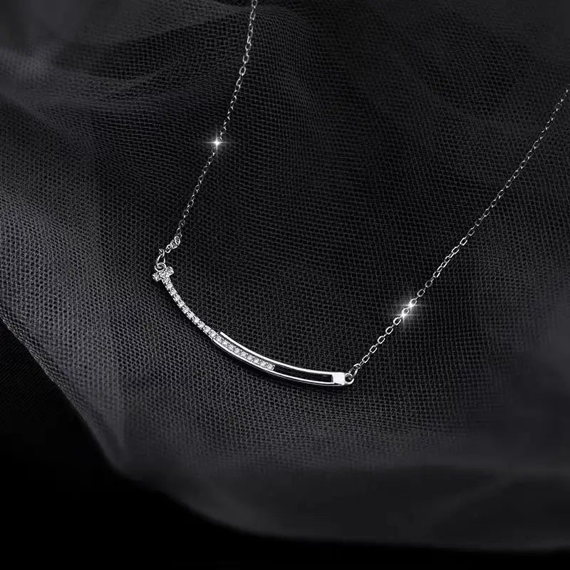 Women's Smiling Face Cubic Zirconia Pendant Necklace Pendant Necklace Nixie