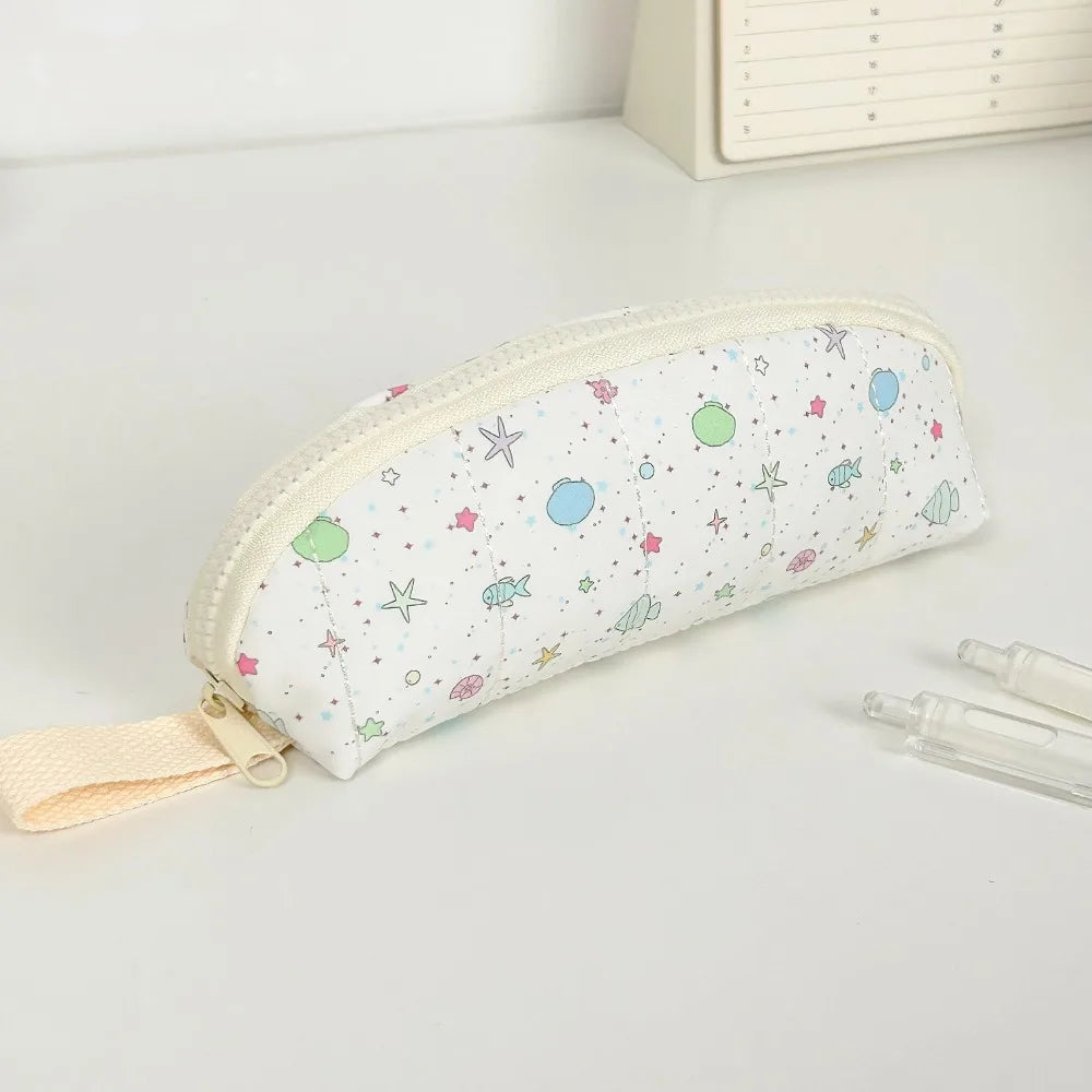 Ocean Print Pencil Case – Large Capacity Zipper Pen Pouch Pencil Case Nixie Ocean Print