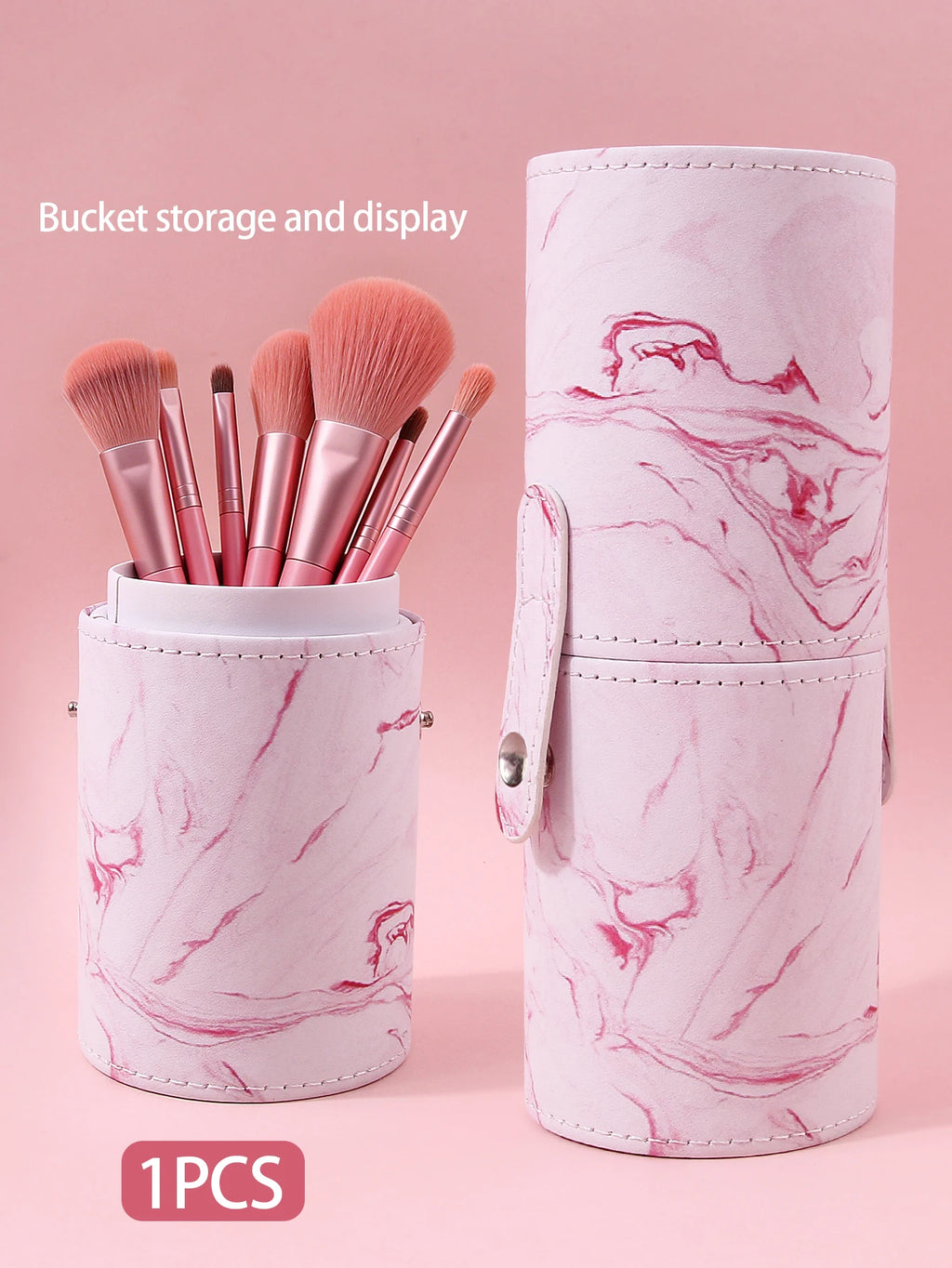 PU Leather Makeup Brush Holder Waterproof Travel Cylinder Bag Makeup Brush Holder Nixie
