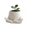 3D Printed Meditation Succulent Planter – Desk Ornament Decorative Planter Nixie White
